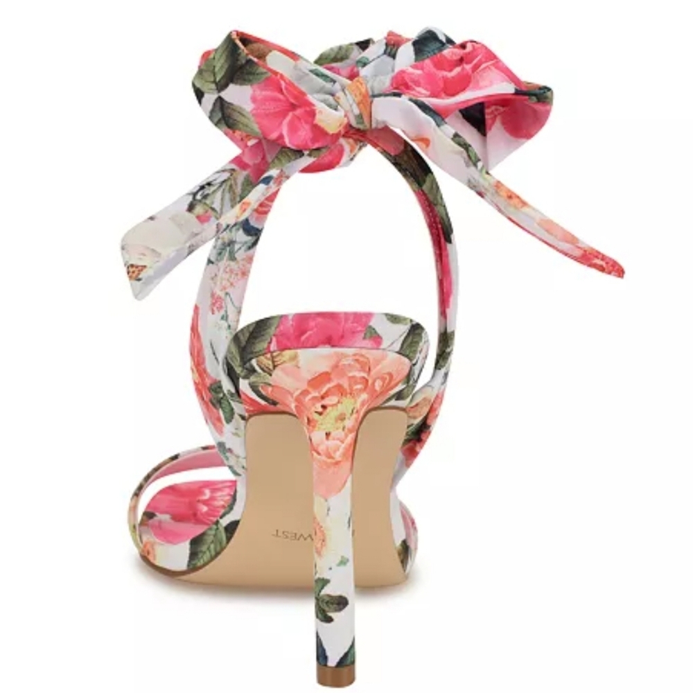 Nine West Women's Floral Pink Heels - Picture 2 of 3